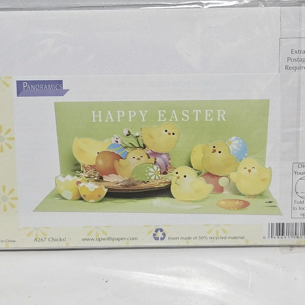 Lot 4 Happy Easter Pop Up With Paper‎ 3d Card Greeting Bunny Envelope Craft Lamb